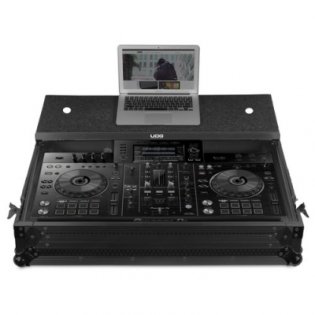 UDG Ultimate Flight Case Pioneer XDJ-RX2 Black MK2 Plus (Laptop shelf + Wheels)