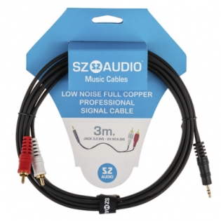 SZ-Audio Jack 3,5 - 2X RCA 3m