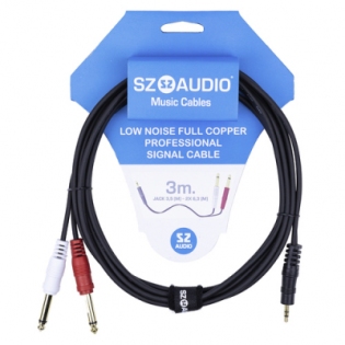 SZ-Audio Jack 3,5 - 2X 6,3 3m
