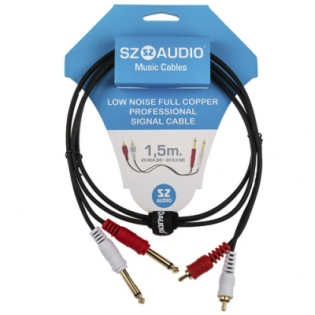 SZ-Audio 2 RCA - 2X 6,3 1.5m