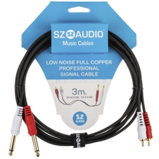 SZ-Audio 2 RCA - 2X 6,3 3m
