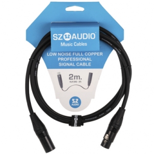 SZ-Audio XLRm - XLRf 2m Black