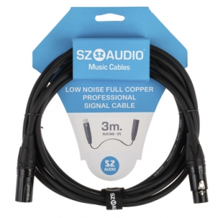 SZ-Audio XLRm - XLRf 3m Black