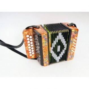 Шуйская гармонь Сувенир 15х12-I золото палехская роспись