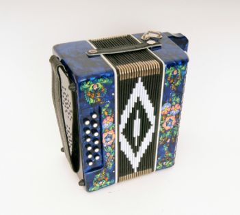 Шуйская гармонь Чайка 19х12-II синяя