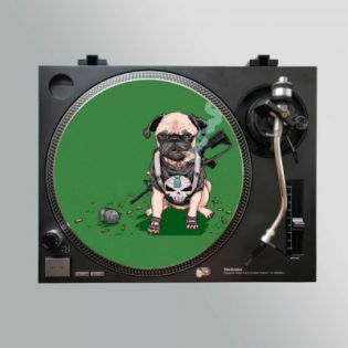 Stereo Slipmats Smoking Bulldog Green 2мм