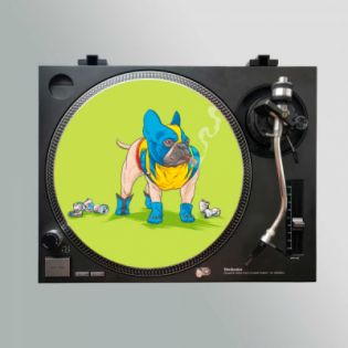 Stereo Slipmats Smoking Bulldog Light Green 2мм