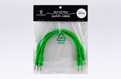 Erica Synths Eurorack Patch Cables 20cm, 5 pcs Green