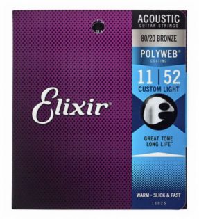 Elixir 11025 Polyweb Custom Light Acoustic