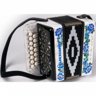 Шуйская гармонь "Ромашка" 15х12-I белая