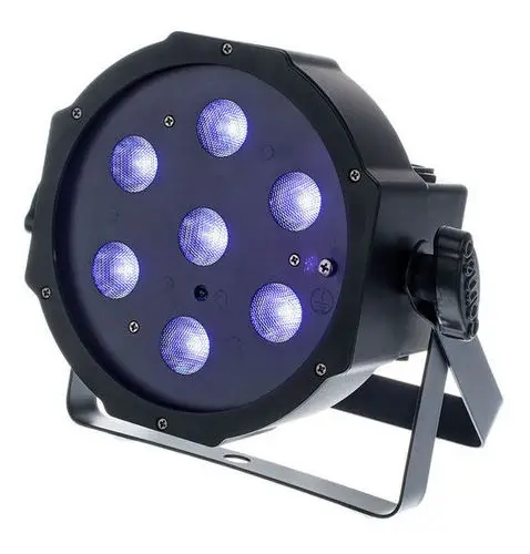 Cameo Flat PAR Can 1 UV 7 x 3W IR BK