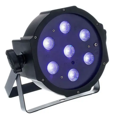Cameo Flat PAR Can 1 UV 7 x 3W IR BK