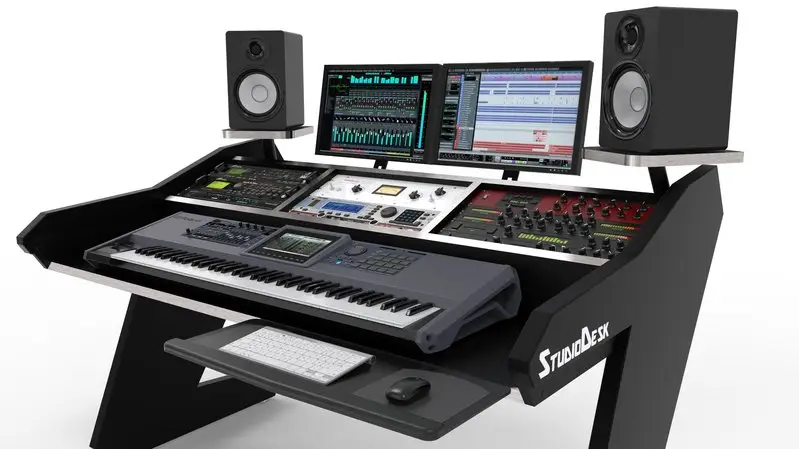 Studio Desk PC Keyboard swivel tray