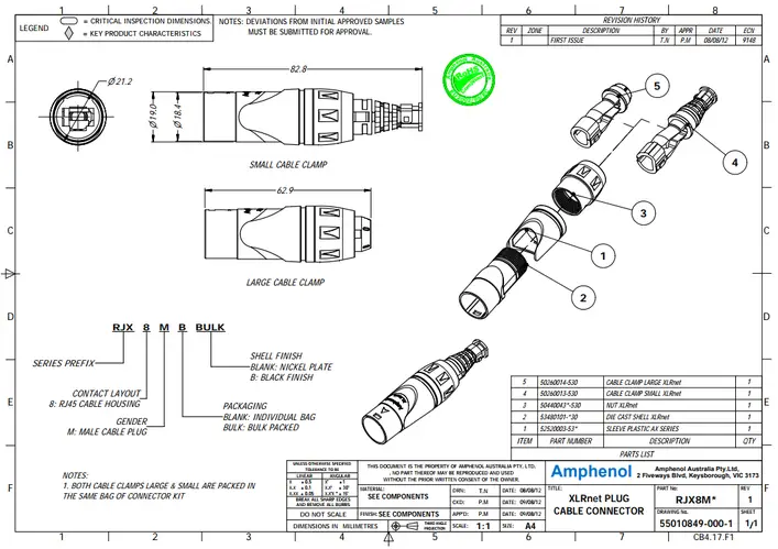 Amphenol RJX8MB