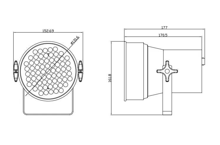 Involight LEDPAR36/BK