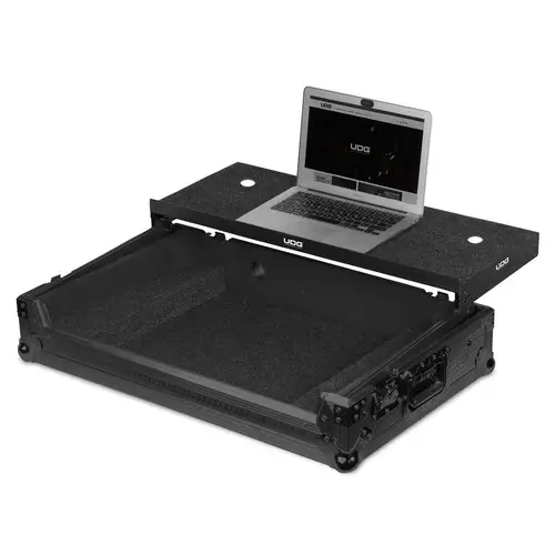 UDG Ultimate Flight Case Pioneer XDJ-RX2 Black MK2 Plus (Laptop shelf + Wheels)