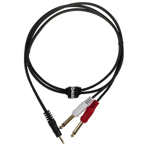 SZ-Audio Jack 3,5 - 2X Jack 6,3 1.5m
