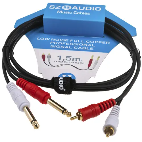 SZ-Audio 2 RCA - 2X 6,3 1.5m
