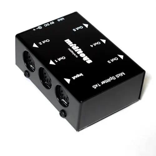 Miditoys Midi Splitter 1x5 BK