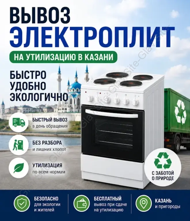 Вывоз электроплиты из квартиры на утилизацию ( на помойку )