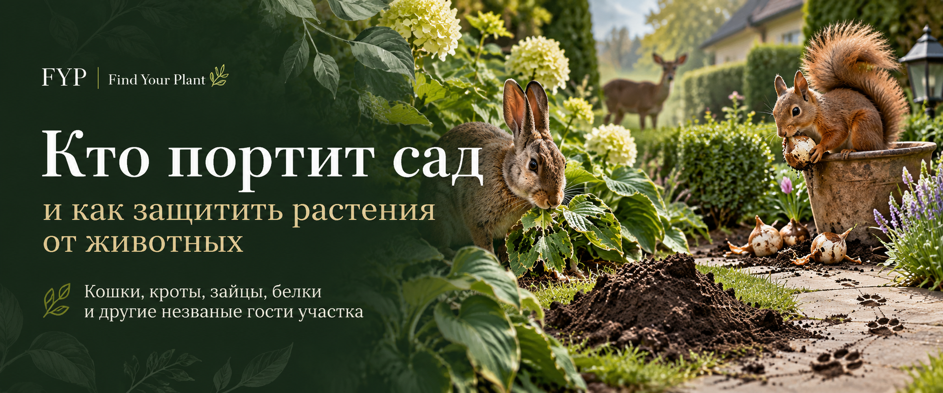 Кто портит сад и как защитить растения от животных