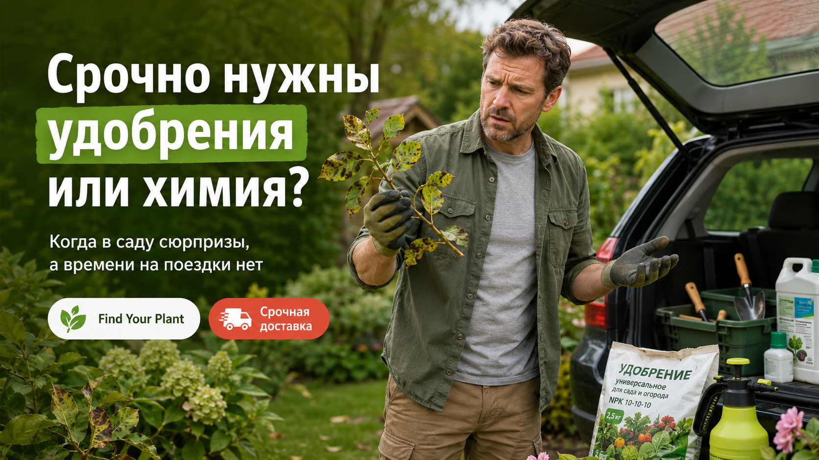 Срочно нужны удобрения или химия для сада? Не тратьте время на поездки