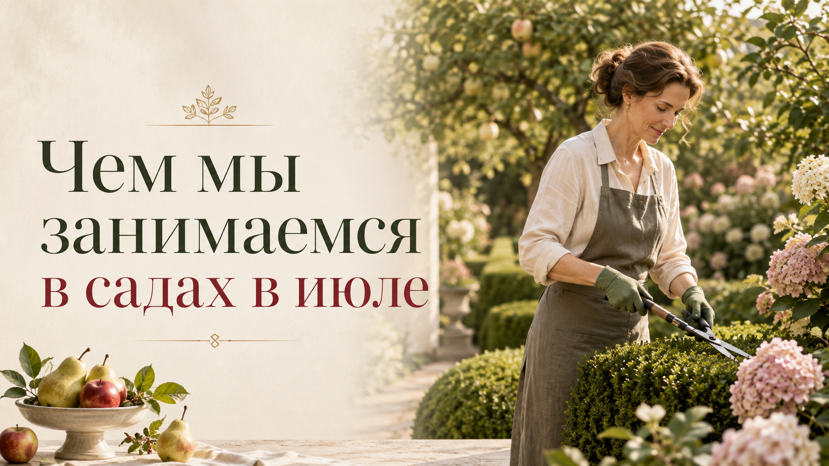 Чем мы занимаемся в садах в июле