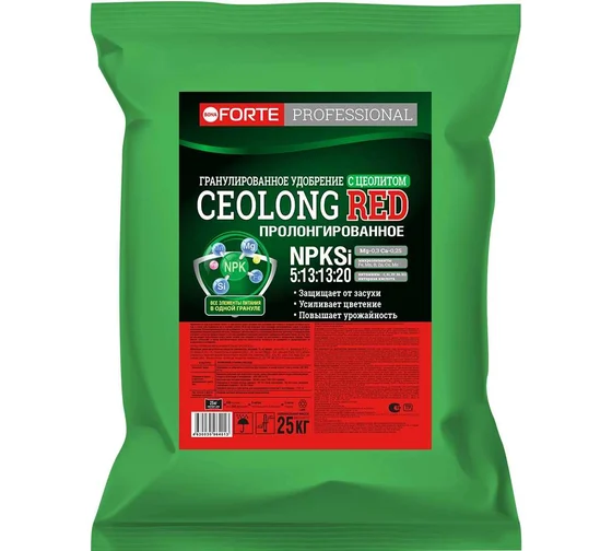 Bona Forte Professional Гранулированное удобрение CEOLONG RED, мешок 25 кг