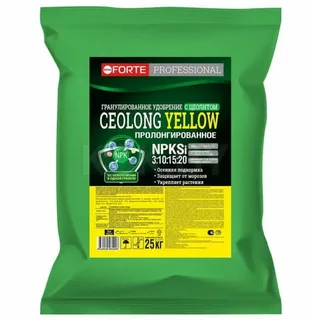 Bona Forte Professional Гранулированное удобрение CEOLONG YELLOW (фракция 0,5-2 мм), мешок 25 кг