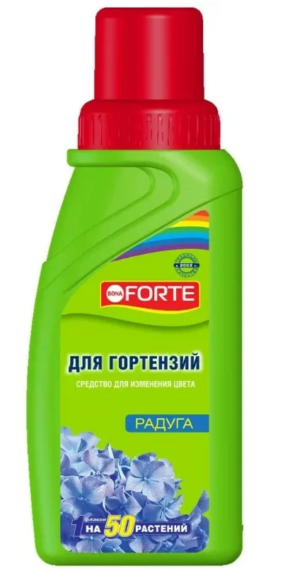 Bona Forte Средство жидкое Радуга для изменения цвета гортензий, флакон 285 мл