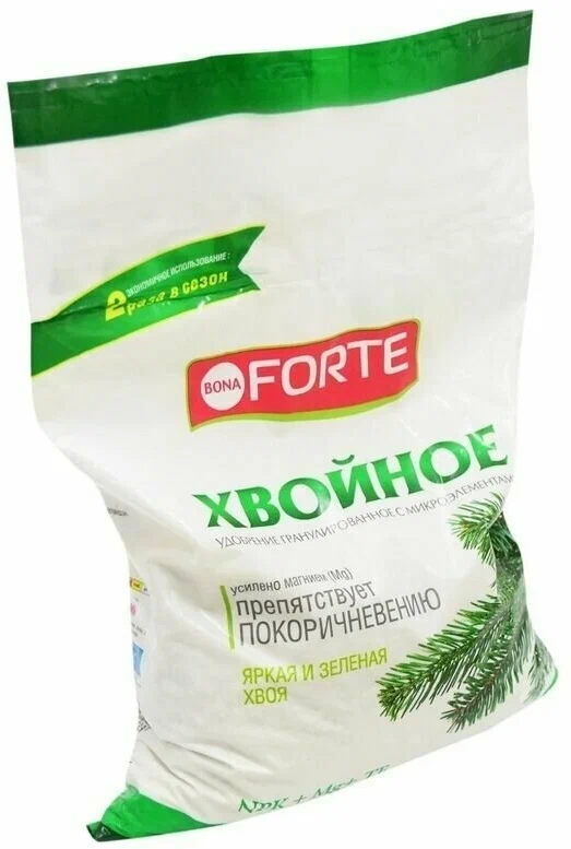 Bona Forte Удобрение комплексное гранулированное с микроэлементами Хвойное, пакет 2 кг