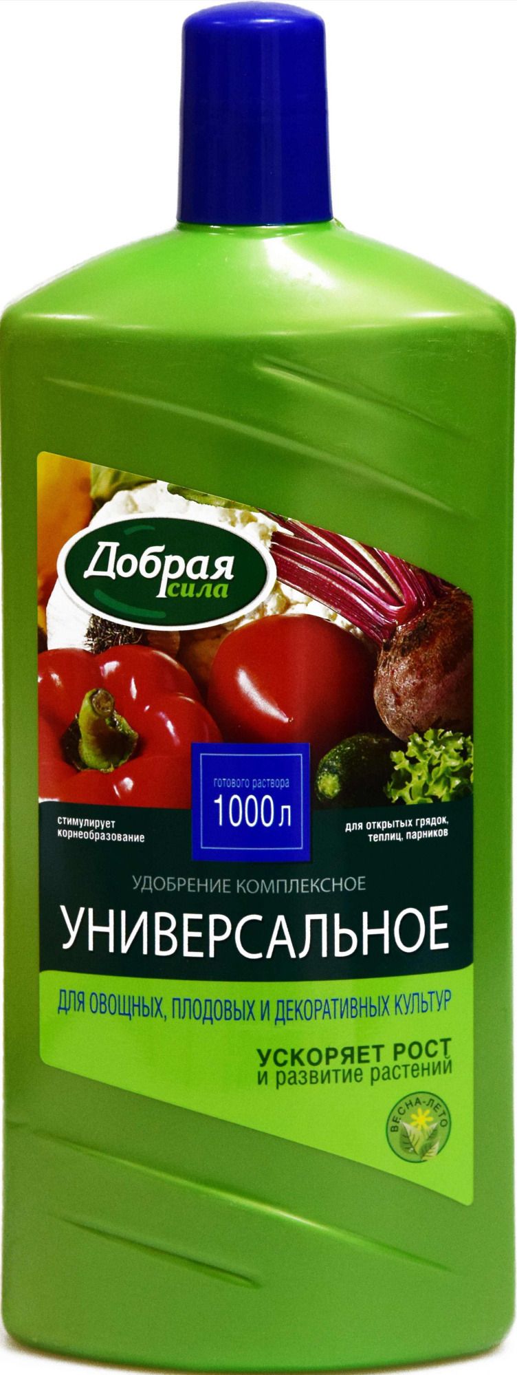 Добрая сила Жидкое органо-минеральное удобрение Универсальное, канистра 1 л