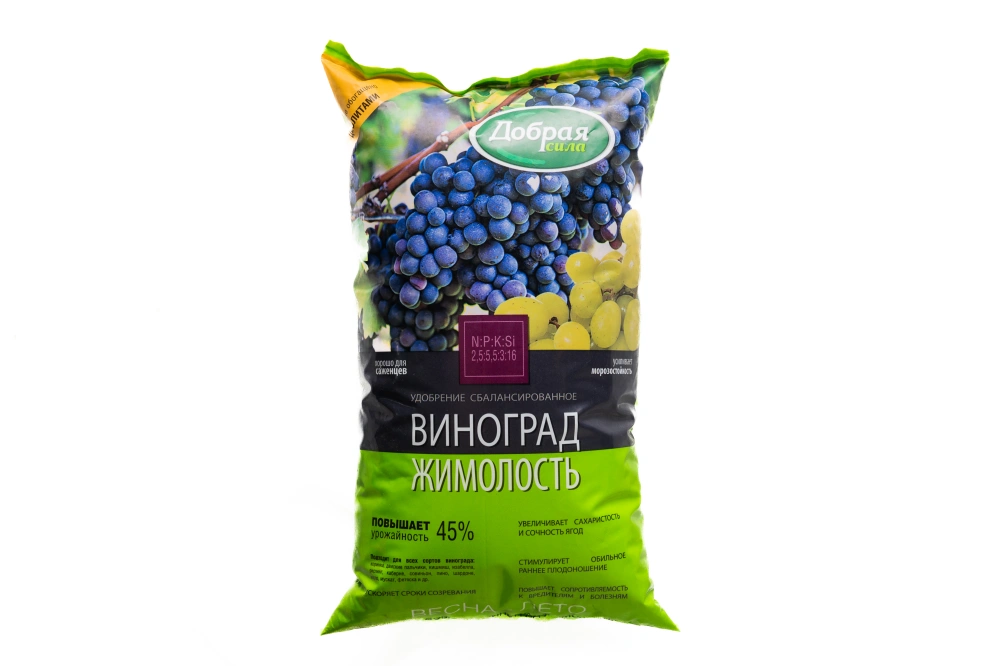 Добрая сила Сухое удобрение Виноград-Жимолость, пакет 0,9 кг