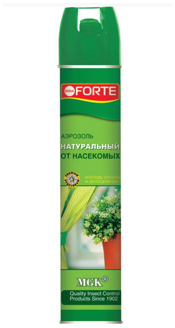 Bona Forte Аэрозоль Натуральное инсектицидное средство от летающих насекомых-вредителей, баллон 300 мл