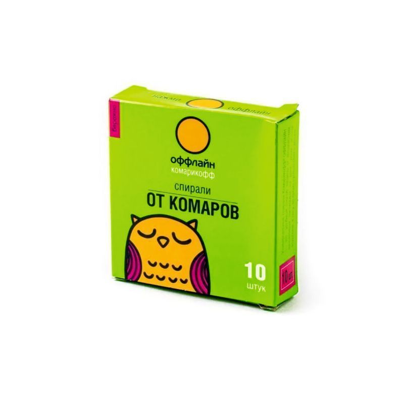 Комарикофф оффлайн БЕРЕЖНО Спирали NEW (мини), коробка 10 шт.