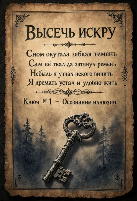 Первый ключ к песне "Высечь искру" группы Граница Верхней Тайги 