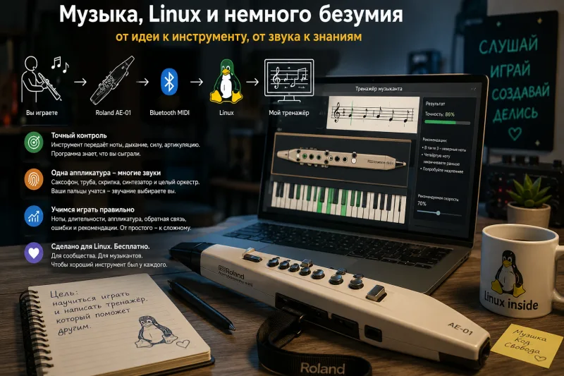 Маленький электронный саксофон