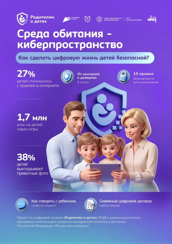 В помощь родителям: буклет «Среда обитания - киберпространство»