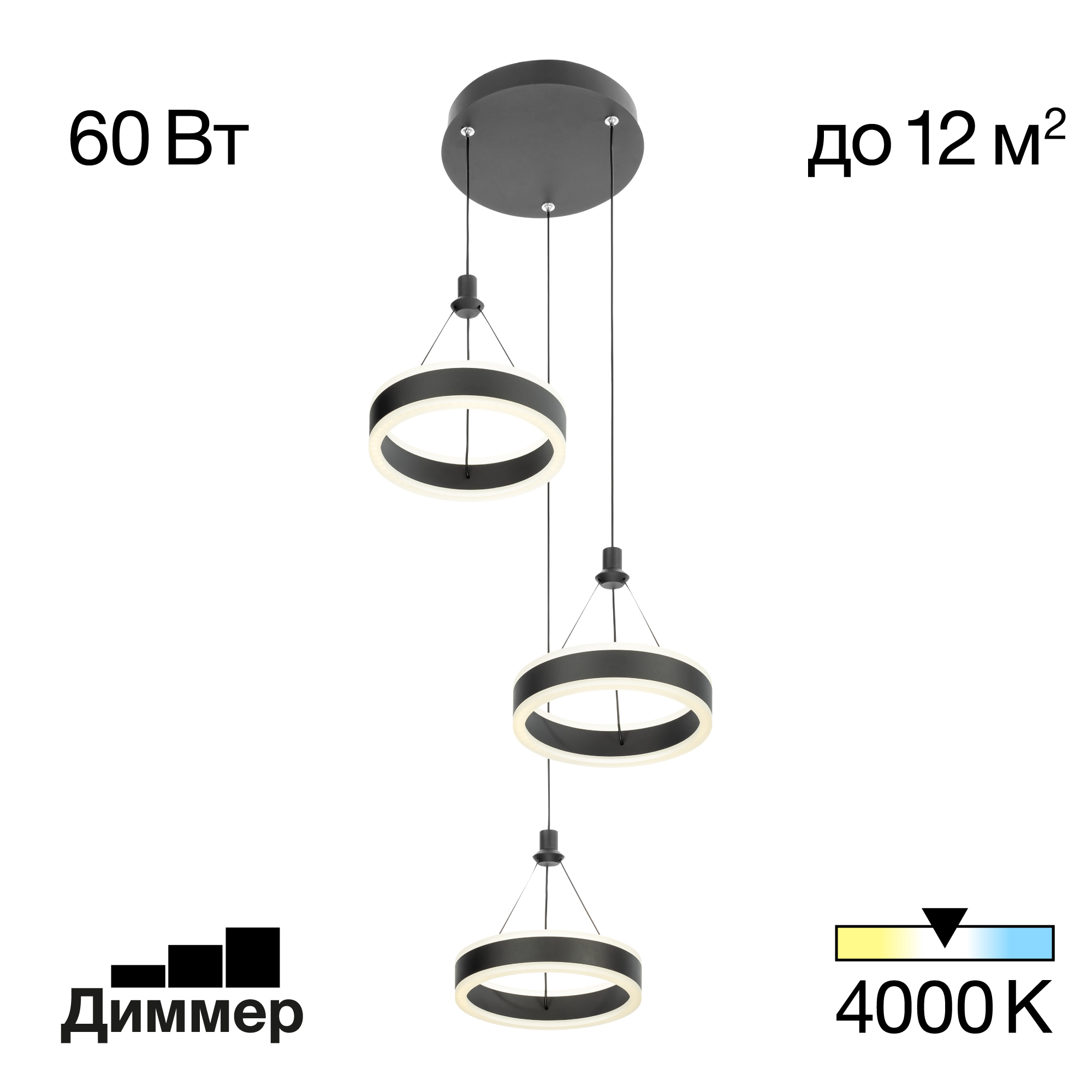 Citilux Дуэт CL719031 LED Подвесной светильник Чёрный арт. 89132