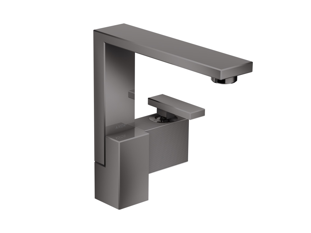AXOR EDGE diamond Смеситель для раковины, однорычажный, 190, с ДК Push-Open, Polished Black Chrome арт. 35237