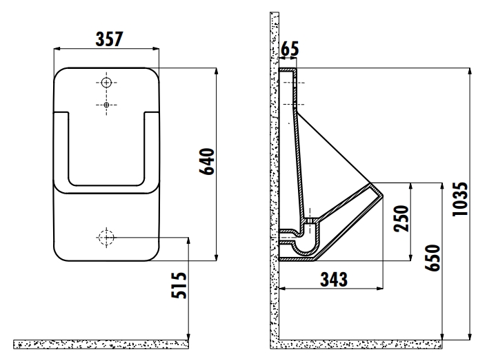 Писсуар сенсорный URINAL цв. белый TP640-00CB00E-0001 арт. 23345