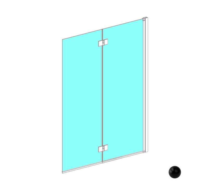 RADAWAY Nes Black PND I 110 R Шторка на ванну 1100-1115х1500 мм, прозрачное/чёрный арт. 32625