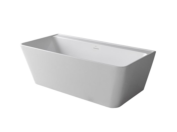 NOKEN PURE LINE Ванна акриловая свободностоящая 168x82 см, слив в центре, белый блестящий арт. 32370