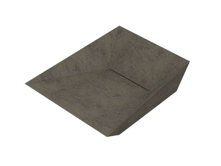 LANTIC FACES Раковина подвесная 49,4x45,4x15,2 см, Grey Stone арт. 36675