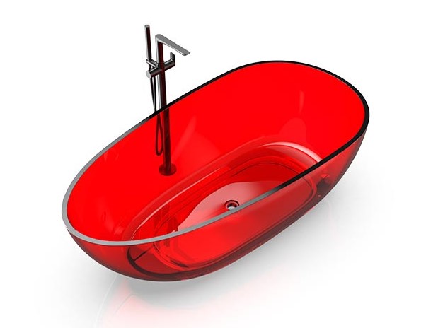 KNIEF EGG Shape Ванна отдельностоящая 170x85x54 см, 40 Rubin/хром арт. 32458