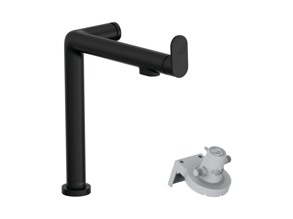 HANSGROHE Aqittura M91 Кухонный смеситель однорычажный, FilterSystem 240, 1jet, матовый черный арт. 40364