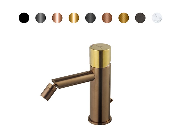 NOKEN ROUND CUSTOM Смеситель для биде, 5 л/мин, с ДК, браш. медь/colors. арт. 35777