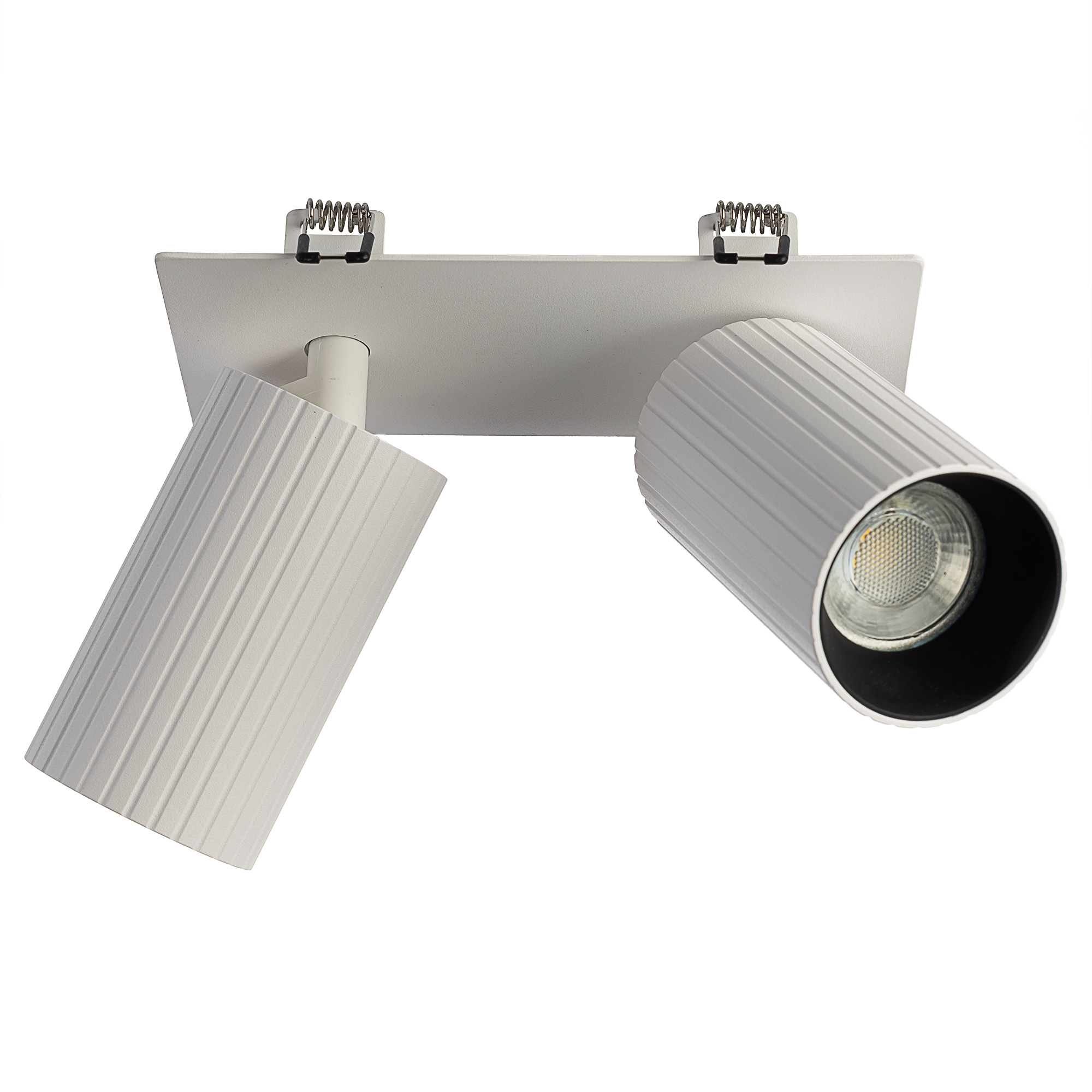 Citilux AXEL CL512D20R Спот поворотный встраиваемый двойной Белый Рифлёный арт. 129444