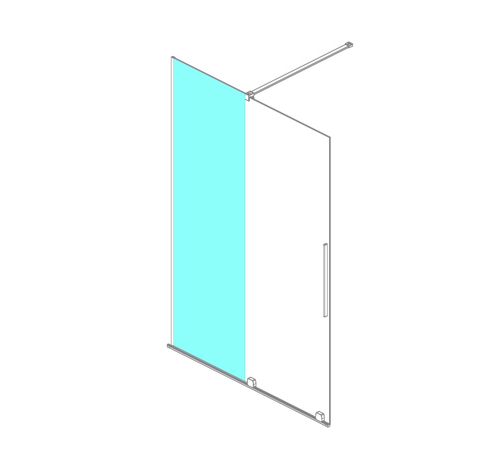 RADAWAY Furo Wall 494 Неподвижное стекло для двери, прозрачный арт. 32781