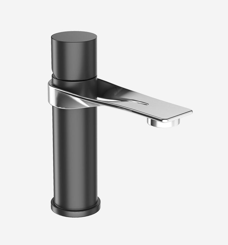 Смеситель для раковины Webert ONE-B NB830102441, черный/сталь арт. 161921